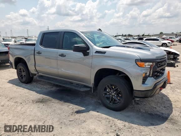 2024 Chevrolet Silverado 1500 Custom Trail Boss z VIN 3GCUDCE88RG346358, wystawiony jako Copart lot #68303935 z przebiegiem Nie podano mil oraz Szkoda całkowita • Salvage title. Historia ofert i sprzedaży dostępna na DreamBid. Obrazek 4.