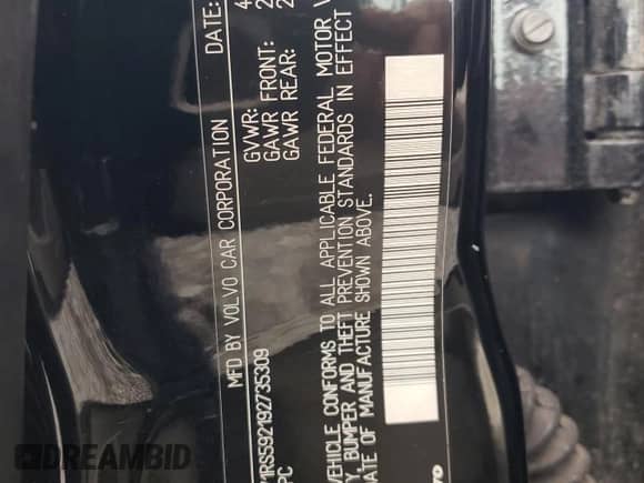 2009 Volvo S60 2.5T с VIN YV1RS592192735309, выставлен на аукционе Copart как лот 61223095 с пробегом 183 050 миль миль и Списание • Salvage title. История ставок и продаж доступна на DreamBid. Изображение 12.