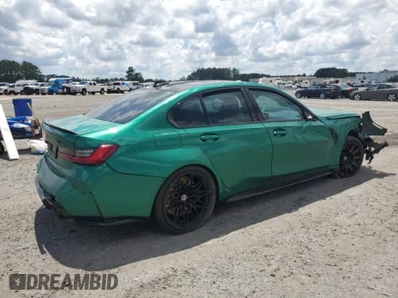 2022 BMW M3 Competition xDrive with VIN WBS43AY05NFN12563, listed as a Copart auction lot 56837075 with Not provided miles and Salvage title. Bid and sale history available at DreamBid. Image 3.