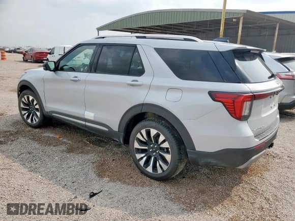 2025 Ford Explorer Platinum with VIN 1FMUK8HH3SGB62277, listed as a Copart auction lot 57394655 with 1,893 mi miles and Salvage title. Bid and sale history available at DreamBid. Image 2.