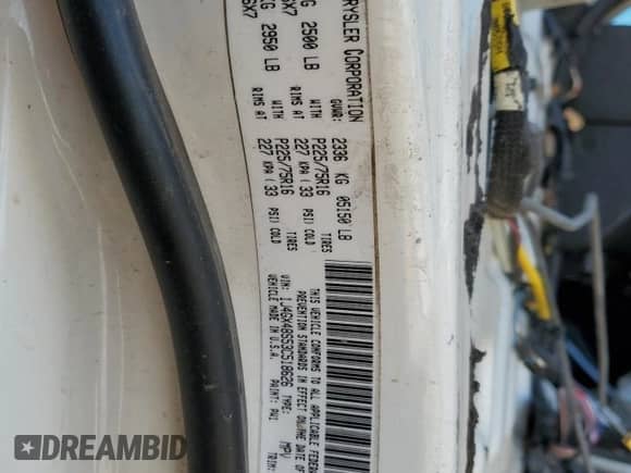2003 Jeep Grand Cherokee Laredo z VIN 1J4GX48S53C518626, wystawiony jako Copart lot #71123695 z przebiegiem 196 154 mil mil oraz Szkoda całkowita • Salvage title. Historia ofert i sprzedaży dostępna na DreamBid. Obrazek 13.