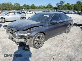 2020 Honda Accord Sport with VIN 1HGCV2F34LA003060, listed as a Copart auction lot 80163735 with 82,257 mi miles and Salvage title. Bid and sale history available at DreamBid. Image 1.