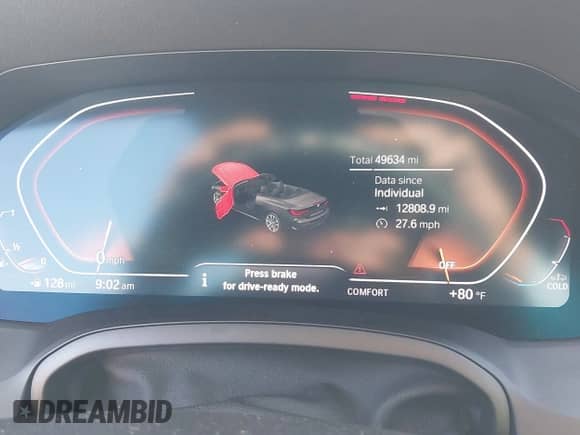 2022 BMW 4 Series 430i with VIN WBA23AT06NCJ10779, listed as a IAAI auction lot 42000961 with 49,634 mi miles and . Bid and sale history available at DreamBid. Image 7.