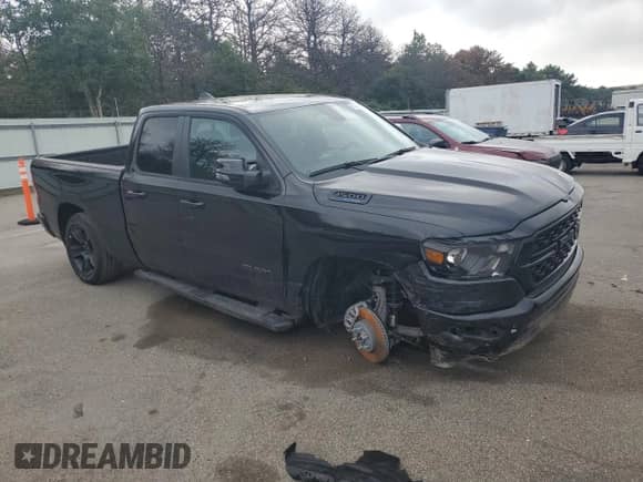 2024 Ram 1500 Big Horn with VIN 1C6SRFBT4RN204588, listed as a Copart auction lot 88427855 with 3,039 mi miles and Non repairable. Bid and sale history available at DreamBid. Image 4.