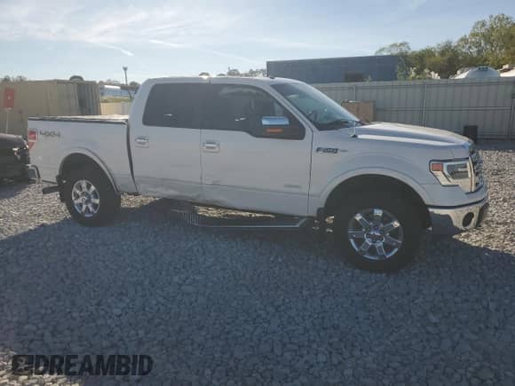 2013 Ford F-150 Lariat with VIN 1FTFW1ET3DKG21096, listed as a Copart auction lot 84642195 with 108,073 mi miles and Salvage title. Bid and sale history available at DreamBid. Image 4.