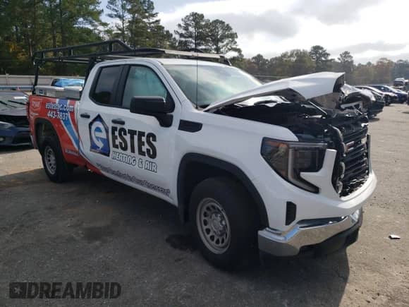 2024 GMC Sierra 1500 Pro with VIN 1GTRHAED2RZ101745, listed as a Copart auction lot 84869744 with Not provided miles and Salvage title. Bid and sale history available at DreamBid. Image 4.