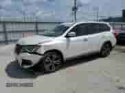 2017 Nissan Pathfinder Platinum z VIN 5N1DR2MN2HC677002, wystawiony jako Copart lot #80289305 z przebiegiem 96 799 mil mil oraz Szkoda całkowita • Salvage title. Historia ofert i sprzedaży dostępna na DreamBid. Obrazek 1.
