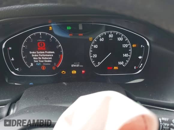 2019 Honda Accord Sport with VIN 1HGCV2E37KA007538, listed as a IAAI auction lot 43047740 with 74,137 mi miles and . Bid and sale history available at DreamBid. Image 7.