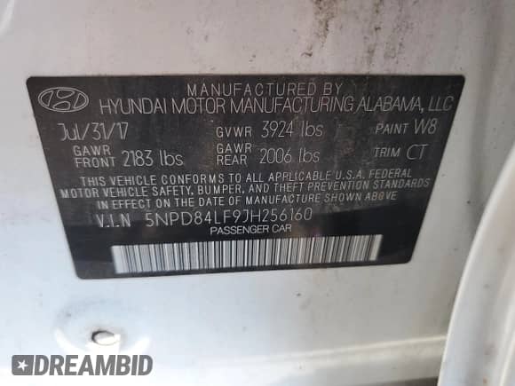 2018 Hyundai Elantra SEL с VIN 5NPD84LF9JH256160, выставлен на аукционе Copart как лот 80787225 с пробегом 122 868 миль миль и Чистый • Clean title. История ставок и продаж доступна на DreamBid. Изображение 14.