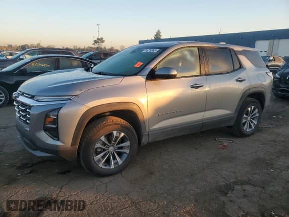 2025 Chevrolet Equinox AWD LT с VIN 3GNAXPEG1SL198602, выставлен на аукционе Copart как лот 81625665 с пробегом 24 000 миль миль и Списание • Salvage title. История ставок и продаж доступна на DreamBid. Изображение 1.