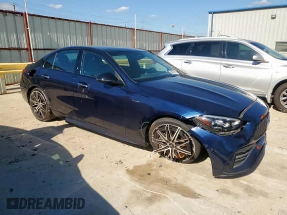 2023 Mercedes-Benz C 43 AMG with VIN W1KAF8HB3PR108549, listed as a Copart auction lot 56075715 with 23,023 mi miles and Salvage title. Bid and sale history available at DreamBid. Image 4.