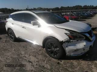 2018 Nissan Murano SV with VIN 5N1AZ2MG4JN174280, listed as a IAAI auction lot 42723453 with 65,830 mi miles and . Bid and sale history available at DreamBid. Image 1.