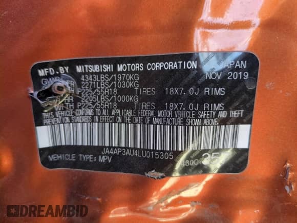 2020 Mitsubishi Outlander ES с VIN JA4AP3AU4LU015305, выставлен на аукционе Copart как лот 68162145 с пробегом 101 727 миль миль и Списание • Salvage title. История ставок и продаж доступна на DreamBid. Изображение 12.