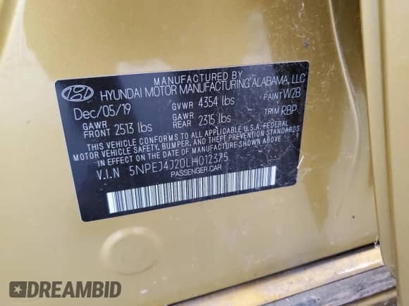 2020 Hyundai Sonata SEL Plus z VIN 5NPEJ4J20LH012375, wystawiony jako Copart lot #67819675 z przebiegiem 28 358 mil mil oraz Szkoda całkowita • Salvage title. Historia ofert i sprzedaży dostępna na DreamBid. Obrazek 12.