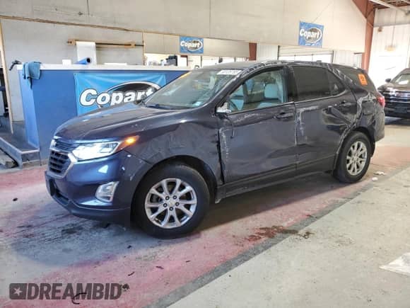 2018 Chevrolet Equinox LS with VIN 3GNAXHEVXJS528648, listed as a Copart auction lot 68128785 with 56,981 mi miles and Salvage title. Bid and sale history available at DreamBid. Image 1.