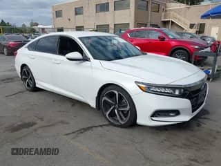 2018 Honda Accord Sport z VIN 1HGCV1F33JA179279, wystawiony jako IAAI lot #43348706 z przebiegiem Nie podano mil oraz . Historia ofert i sprzedaży dostępna na DreamBid. Obrazek 1.