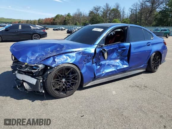 2022 BMW M3 Competition xDrive с VIN WBS43AY09NFL94341, выставлен на аукционе Copart как лот 67458375 с пробегом 58 816 миль миль и Списание • Salvage title. История ставок и продаж доступна на DreamBid. Изображение 1.