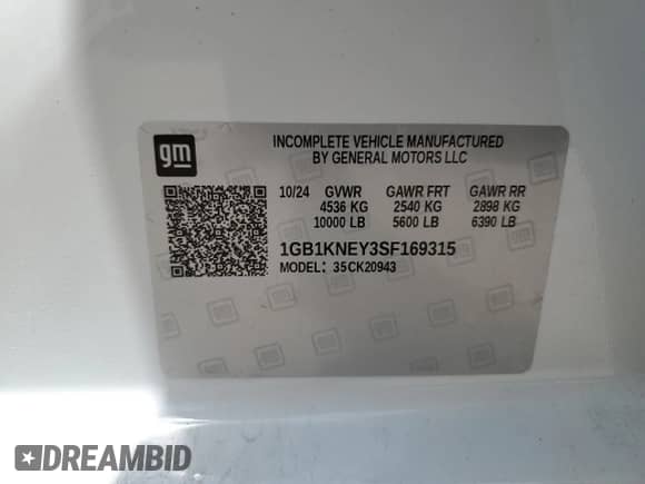 2025 Chevrolet Silverado 2500HD LT с VIN 1GB1KNEY3SF169315, выставлен на аукционе Copart как лот 71169615 с пробегом Не указан миль и Списание • Salvage title. История ставок и продаж доступна на DreamBid. Изображение 12.