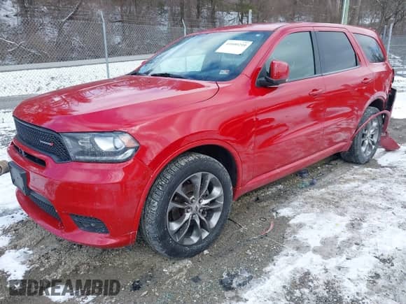2020 Dodge Durango GT with VIN 1C4RDJDG7LC261038, listed as a IAAI auction lot 41600210 with 95,775 mi miles and . Bid and sale history available at DreamBid. Image 2.