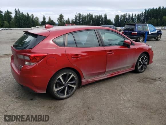 2020 Subaru Impreza Special Sports with VIN 4S3GTAL69L3725496, listed as a Copart auction lot 69521605 with 19,936 mi miles and Salvage title. Bid and sale history available at DreamBid. Image 3.
