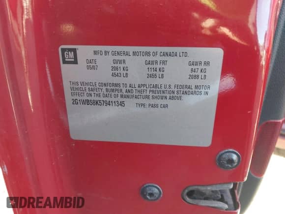 2007 Chevrolet Impala LS z VIN 2G1WB58K579411345, wystawiony jako IAAI lot #43410749 z przebiegiem 201 579 mil mil oraz . Historia ofert i sprzedaży dostępna na DreamBid. Obrazek 9.