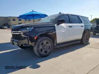 2023 Chevrolet Tahoe with VIN 1GBSCLED7PR278451, listed as a Copart auction lot 85763445 with 25,339 mi miles and Salvage title. Bid and sale history available at DreamBid. Image 1.