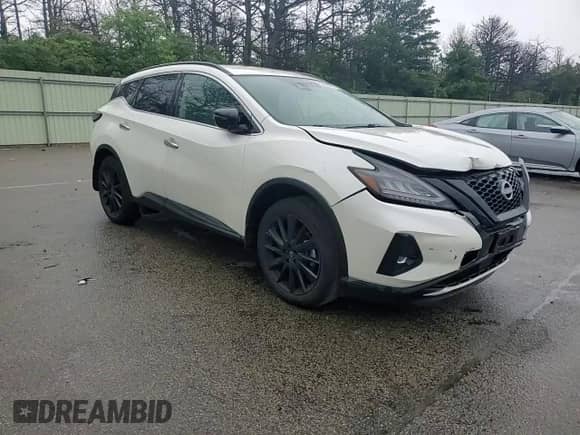 2024 Nissan Murano SV with VIN 5N1AZ2BS8RC102836, listed as a Copart auction lot 63328405 with 9,600 mi miles and Salvage title. Bid and sale history available at DreamBid. Image 14.