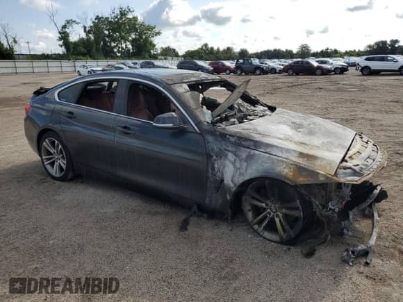 2017 BMW 4 Series 430i with VIN WBA4F7C51HG437800, listed as a Copart auction lot 69254335 with Not provided miles and Salvage title. Bid and sale history available at DreamBid. Image 4.