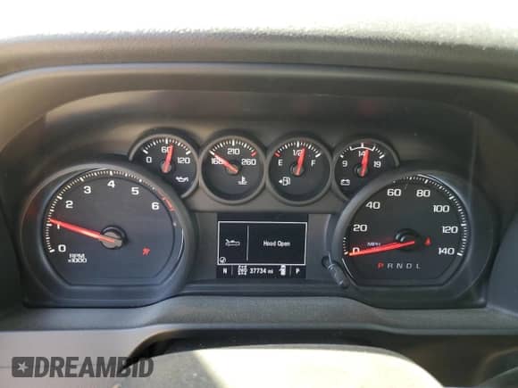 2021 Chevrolet Silverado 1500 Custom Trail Boss with VIN 1GCPYCEH3MZ334614, listed as a Copart auction lot 57960764 with 37,734 mi miles and Salvage title. Bid and sale history available at DreamBid. Image 9.