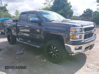 2014 Chevrolet Silverado 1500 LT with VIN 1GCVKREC1EZ237154, listed as a IAAI auction lot 42766898 with 118,849 mi miles and . Bid and sale history available at DreamBid. Image 1.