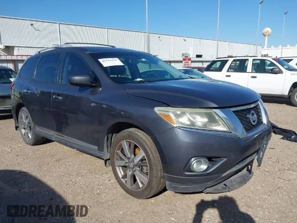 2013 Nissan Pathfinder Platinum с VIN 5N1AR2MN5DC602811, выставлен на аукционе IAAI как лот 41711311 с пробегом 238 780 миль миль и . История ставок и продаж доступна на DreamBid. Изображение 1.
