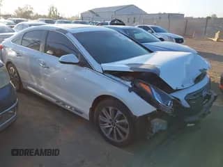 2017 Hyundai Sonata Sport with VIN 5NPE34AF2HH506127, listed as a IAAI auction lot 43330644 with Not provided miles and . Bid and sale history available at DreamBid. Image 1.