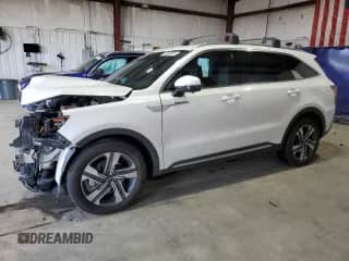 2023 Kia Sorento SX Prestige with VIN KNDRKDLG1P5170995, listed as a Copart auction lot 59600555 with 44,372 mi miles and Salvage title. Bid and sale history available at DreamBid. Image 1.