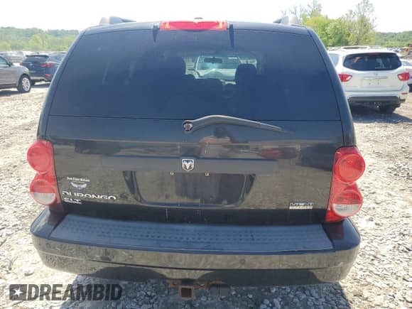 2007 Dodge Durango SLT with VIN 1D8HB48217F561634, listed as a Copart auction lot 55841605 with 189,504 mi miles and Salvage title. Bid and sale history available at DreamBid. Image 6.