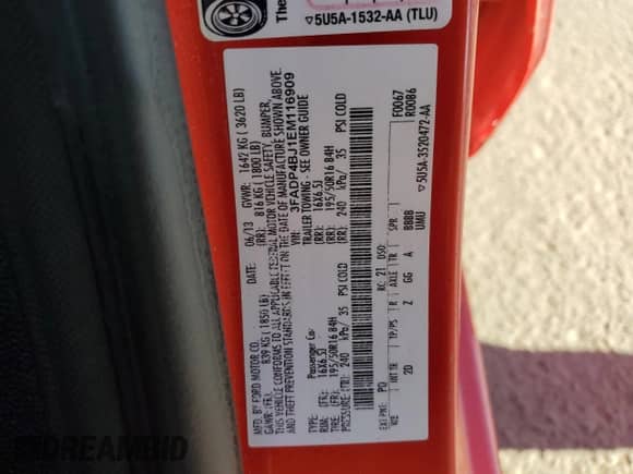 2014 Ford Fiesta SE with VIN 3FADP4BJ1EM116909, listed as a Copart auction lot 82575285 with 157,970 mi miles and Clean title. Bid and sale history available at DreamBid. Image 12.