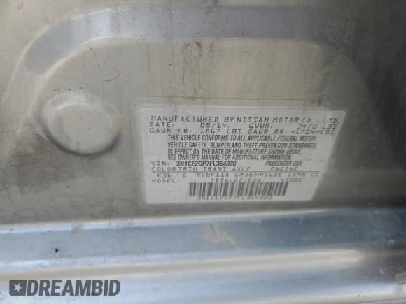 2015 Nissan Note SR с VIN 3N1CE2CP7FL354020, выставлен на аукционе Copart как лот 68498535 с пробегом 155 766 миль миль и Списание • Salvage title. История ставок и продаж доступна на DreamBid. Изображение 12.