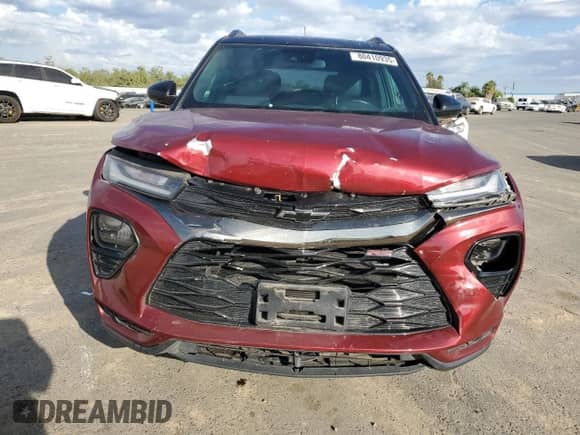 2022 Chevrolet TrailBlazer RS with VIN KL79MTSL6NB069496, listed as a Copart auction lot 80410935 with 45,136 mi miles and Salvage title. Bid and sale history available at DreamBid. Image 5.