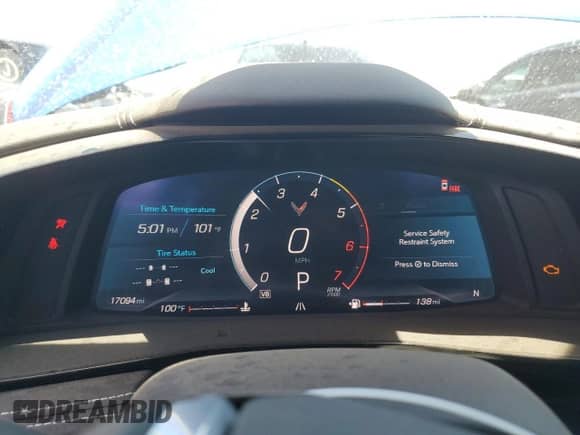 2021 Chevrolet Corvette 1LT z VIN 1G1YA3D49M5105734, wystawiony jako Copart lot #77489204 z przebiegiem 17 094 mil mil oraz Szkoda całkowita • Salvage title. Historia ofert i sprzedaży dostępna na DreamBid. Obrazek 9.