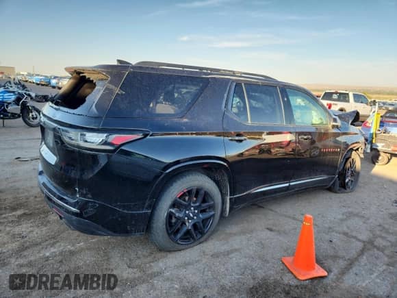 2018 Chevrolet Traverse Premier z VIN 1GNERKKW1JJ124368, wystawiony jako Copart lot #70016525 z przebiegiem 92 975 mil mil oraz Szkoda całkowita • Salvage title. Historia ofert i sprzedaży dostępna na DreamBid. Obrazek 3.