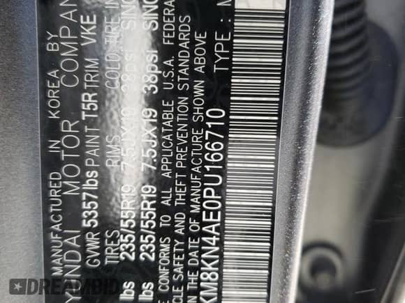 2023 Hyundai Ioniq 5 SEL с VIN KM8KN4AE0PU166710, выставлен на аукционе Copart как лот 82348955 с пробегом 12 269 миль миль и Списание • Salvage title. История ставок и продаж доступна на DreamBid. Изображение 12.