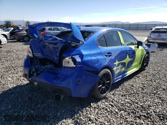 2020 Subaru WRX STI with VIN JF1VA2E66L9813716, listed as a Copart auction lot 57090595 with 41,984 mi miles and Salvage title. Bid and sale history available at DreamBid. Image 3.