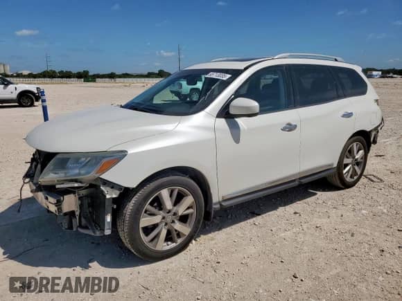 2015 Nissan Pathfinder S z VIN 5N1AR2MNXFC691097, wystawiony jako Copart lot #65713035 z przebiegiem 140 769 mil mil oraz Szkoda całkowita • Salvage title. Historia ofert i sprzedaży dostępna na DreamBid. Obrazek 1.