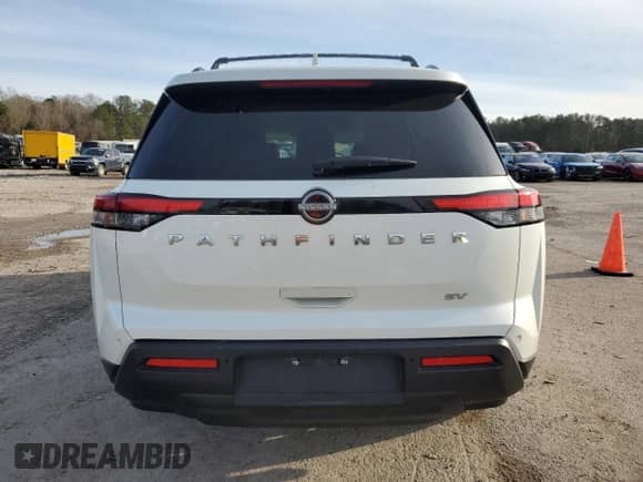 2023 Nissan Pathfinder SV с VIN 5N1DR3BB8PC260593, выставлен на аукционе Copart как лот 87971185 с пробегом 19 890 миль миль и Списание • Salvage title. История ставок и продаж доступна на DreamBid. Изображение 6.