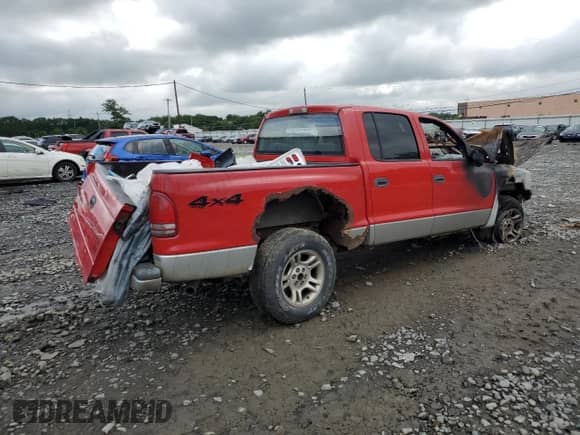 2004 Dodge Dakota SLT with VIN 1D7HG48N14S510167, listed as a Copart auction lot 64767365 with Not provided miles and Non repairable. Bid and sale history available at DreamBid. Image 3.