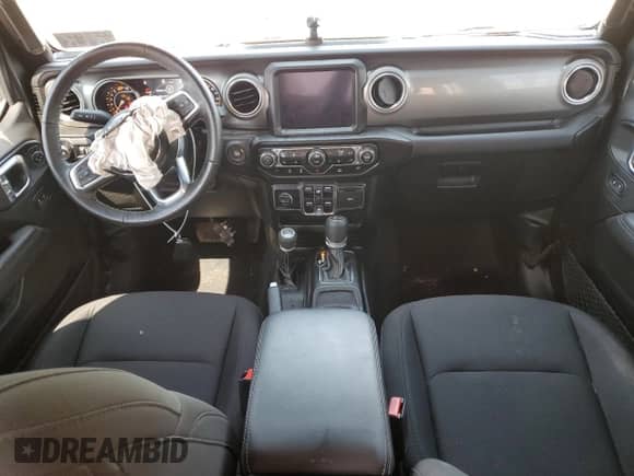 2022 Jeep Wrangler Unlimited Sahara with VIN 1C4HJXENXNW244773, listed as a Copart auction lot 59694095 with 21,871 mi miles and Salvage title. Bid and sale history available at DreamBid. Image 8.