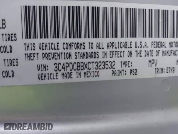 2012 Dodge Journey SXT with VIN 3C4PDCBBXCT323532, listed as a IAAI auction lot 42471610 with 188,103 mi miles and . Bid and sale history available at DreamBid. Image 9.