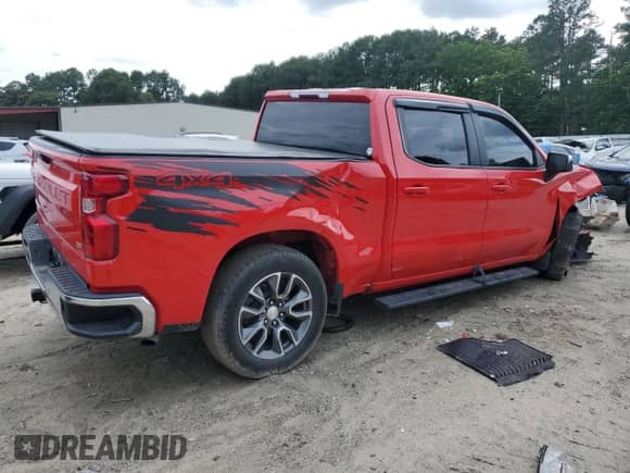 2022 Chevrolet Silverado 1500 LT with VIN 1GCPDDEK2NZ545057, listed as a Copart auction lot 62767975 with 55,304 mi miles and Salvage title. Bid and sale history available at DreamBid. Image 3.