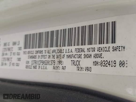 2010 Dodge 1500 SLT z VIN 1D7RV1CP9AS201379, wystawiony jako IAAI lot #42644340 z przebiegiem 224 976 mil mil oraz . Historia ofert i sprzedaży dostępna na DreamBid. Obrazek 9.