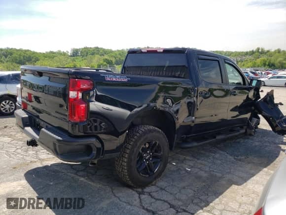 2024 Chevrolet Silverado 1500 Custom Trail Boss with VIN 3GCPDCEK1RG429381, listed as a Copart auction lot 55667035 with 8,349 mi miles and Salvage title. Bid and sale history available at DreamBid. Image 3.