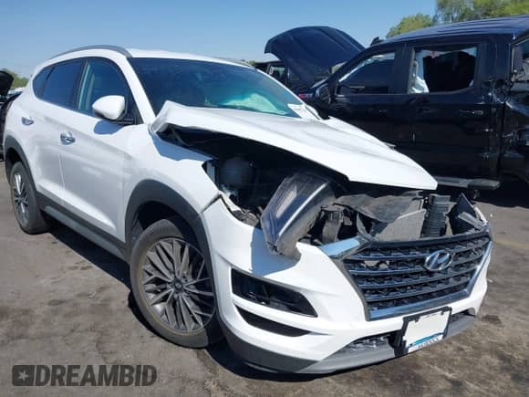 2021 Hyundai Tucson Ultimate with VIN KM8J3CALXMU365852, listed as a IAAI auction lot 42983725 with 51,964 mi miles and . Bid and sale history available at DreamBid. Image 1.